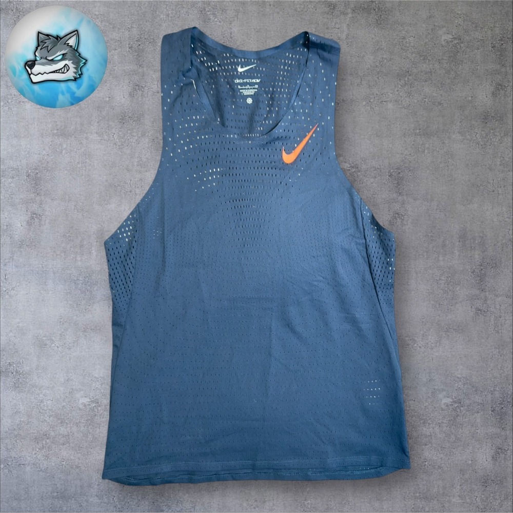 Nike Aeroswift Dri-Fit ADV Running Singlet Men's Size Small Obsidian FN4231-451